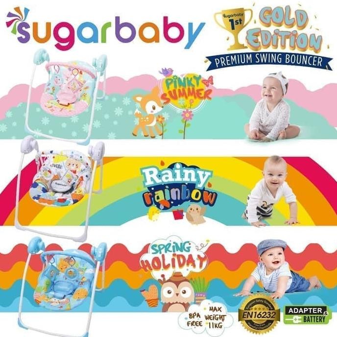 Bouncer Swing Goyang OTOMATIS REMOTE 10in1 Sugar Baby Space Baby/ Kursi Goyang Bayi AST