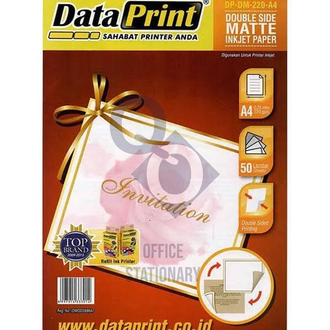 

baru data print double side matte 220 gsm 80 / DP DM 220