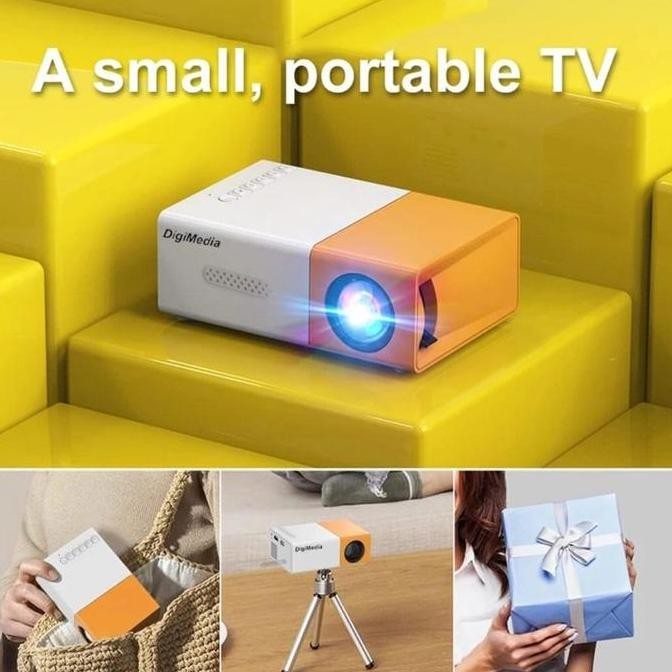 Mini Proyektor LED Infocus layar tembok tampilan dinding