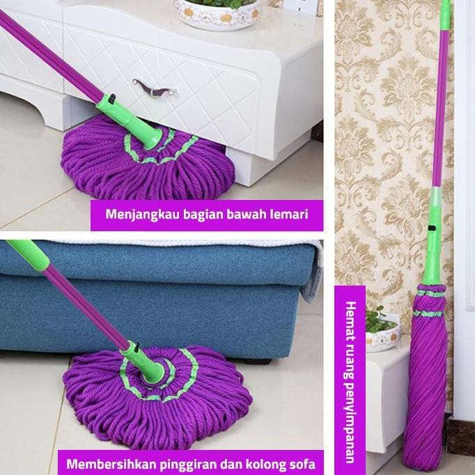 ready  GM Bear Alat Pel Lantai Putar Otomatis 1109 - Magic Twist Mop