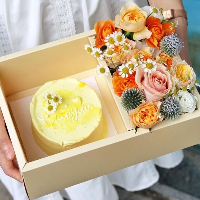 

ready stock Flower & Cake Paper GiftBox - Kotak Kado Bunga Kerajinan