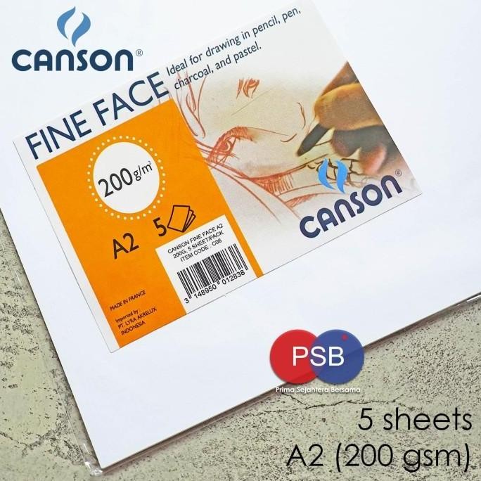 

baru Canson Fine Face A2 (200 gsm) / Kertas Sketsa / Kertas Gambar