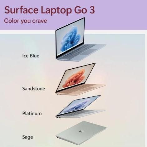 NEW Microsoft Surface Laptop Go 3 12inch Core i5-1235U Ram 16GB SSD 256GB Touchscreen