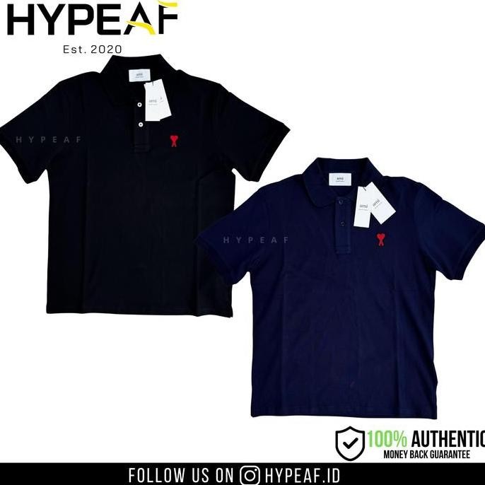 baru AMI Alexandre Mattiussi Ami De Coeur Polo Shirt murah