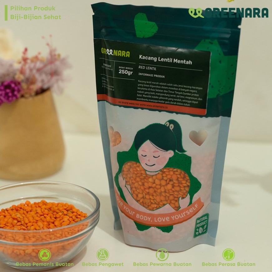 

ready Greenara - Lentil Merah 250g / Red Whole Lentils murah