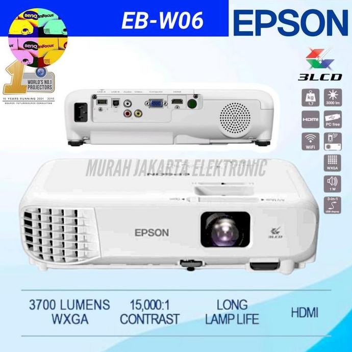 proyektor epson eb-w06 / WXGA / 3600 Lumens / EB-W06 / HDMI / projector EB W06