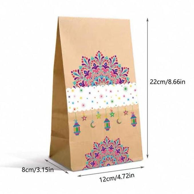 

ready stock (ISI 12) Paper Bag Lebaran Goodie Bag Idul Fitri + FREE STICKER Paperbag Souvenir Kantong Kertas Snack Bag Mini Pembungkus Kue Kering Lebaran