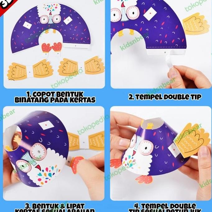 

baru fun origami kertas lipat karakter binatang melatih menggunting anak