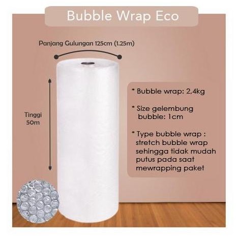 

ready stock Bubble Wrap / Bubble Roll / Bungkus Kemasan_125 x 50cm