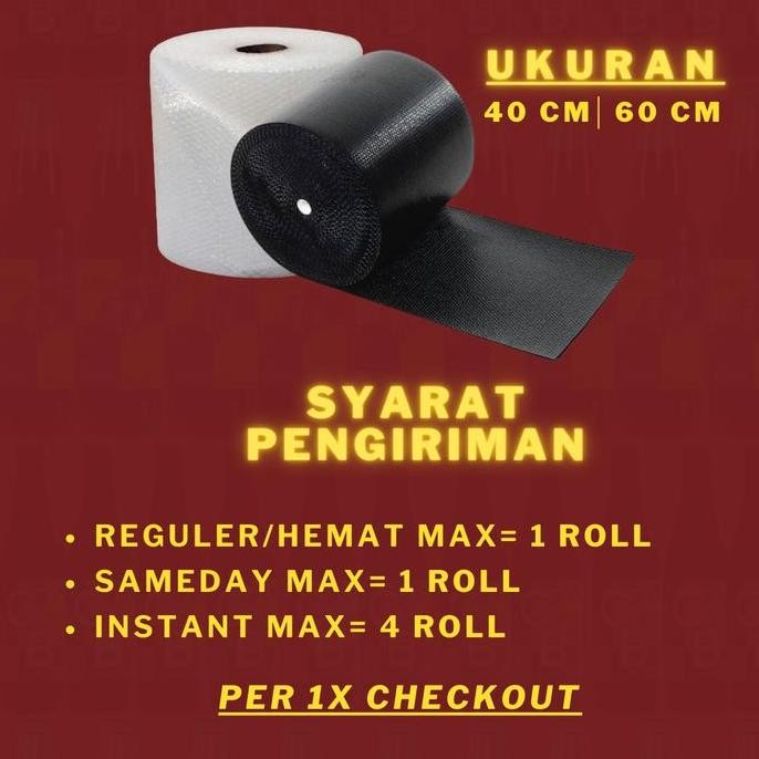 

ready stock [HANYA INSTANT] Bubble Wrap Premium 40 CM - 60 CM x 50 METER Tebal & Kuat