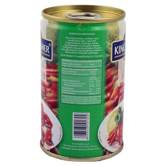 

ready Paket Makan 4 King's Fisher Sarden mini saus sambal Makanan Kaleng 155g kings fisher murah