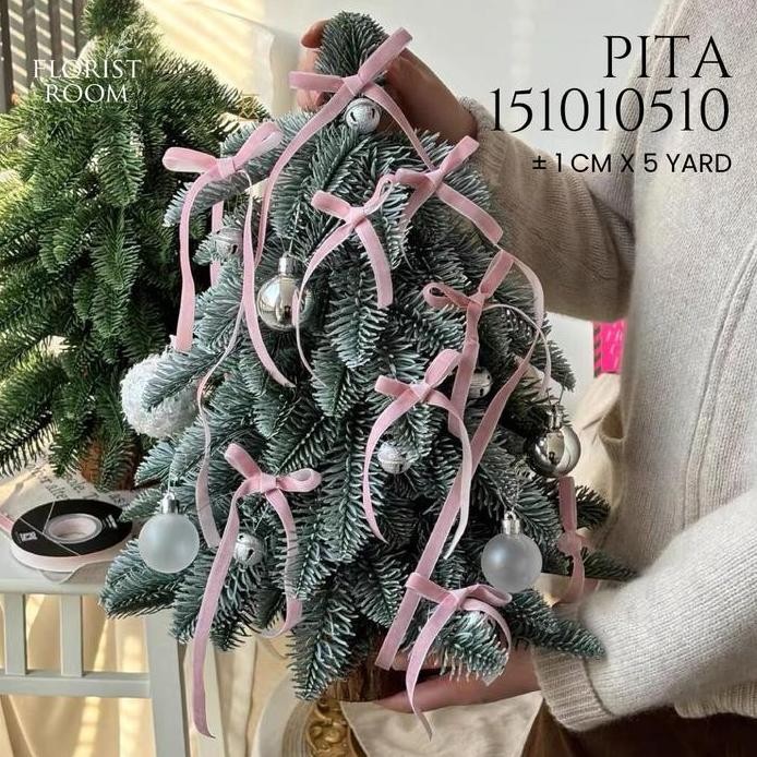 

ready stock Pita 151010510 1cm x 5yard - Pita Beludru - Velvet Ribbon