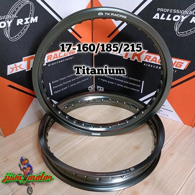 velg TK racing ring 17 160 185 dan 185 215 hole 36 warna Titanium