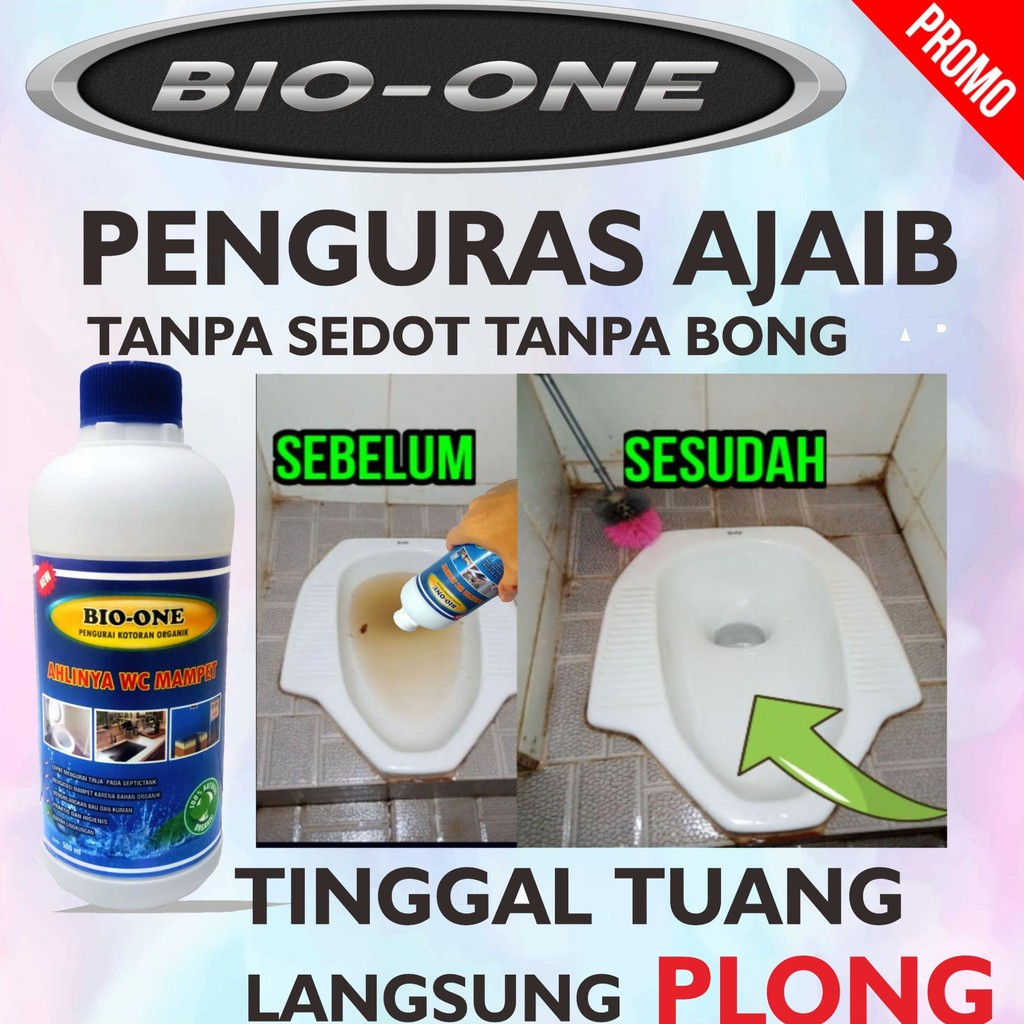 NEW BIO-ONE OBAT WC MAMPET TANPA SEDOT TERBAIK (bisa kirim luar pulau Jawa)