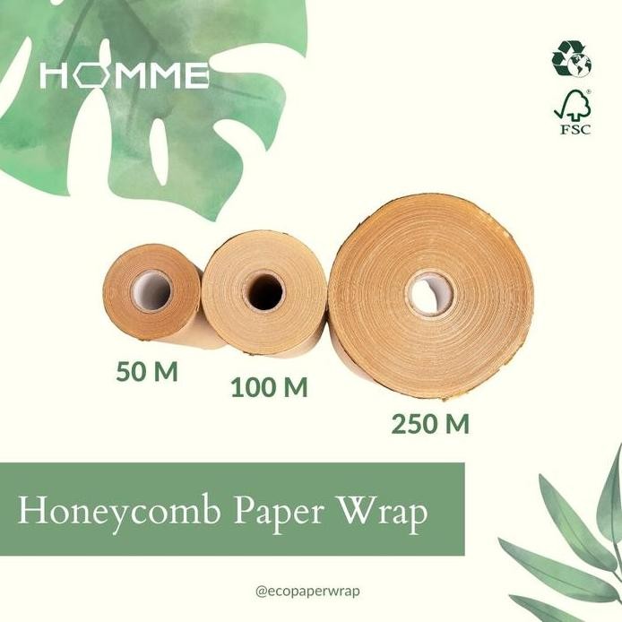 

ready stock [50 Meter] HOMME Eco Wrap Honeycomb Bubblewrap Kertas Craft Paper Roll