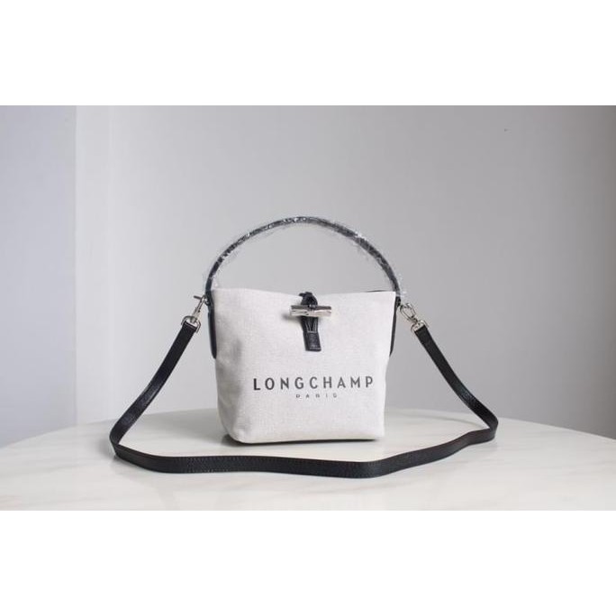 Grosir Longchamp Roseau Ecru Bucket Bag