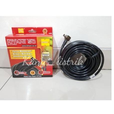 new  Kabel Antena TV Kitani 5C + jack 15 Meter / Kabel TV Kitani 15Meter