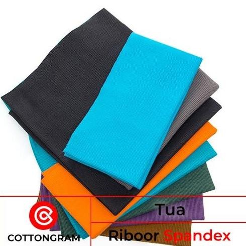 Kain Bahan Rib Jaket Rib bur Spandex Cotton Warna Tua murah