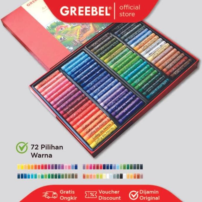 

ready GREEBEL Crayon Artist Oil Pastels 72 Warna