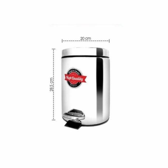TEMPAT SAMPAH INJAK STAINLESS/TONG SAMPAH INJAK/MASPION DUSTBIN PEDAL murah