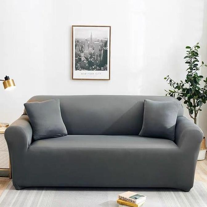 ready Sarung Sofa Sarung Sofa Polos 1/2/3/4 Seater