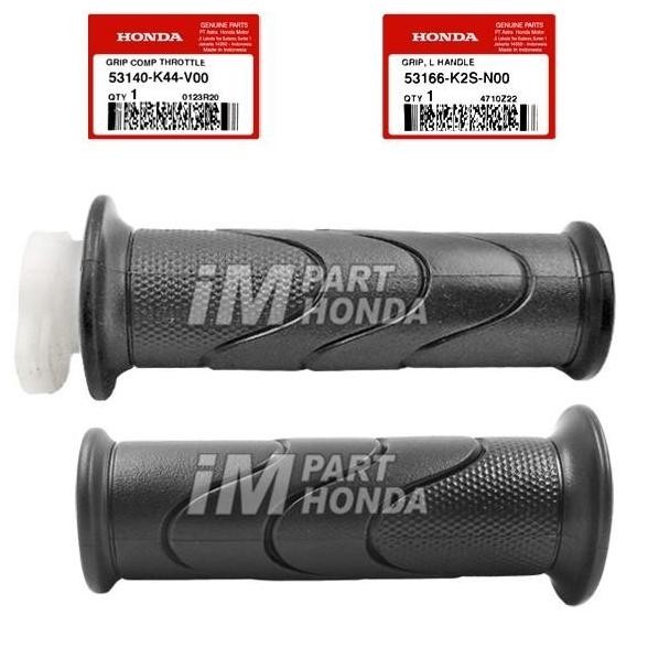 AHM ORIGINAL Handgrip Handfat Pedal Gas Kiri Kanan Honda Vario 125 Vario 150 Old Led 2015 2016 2017 