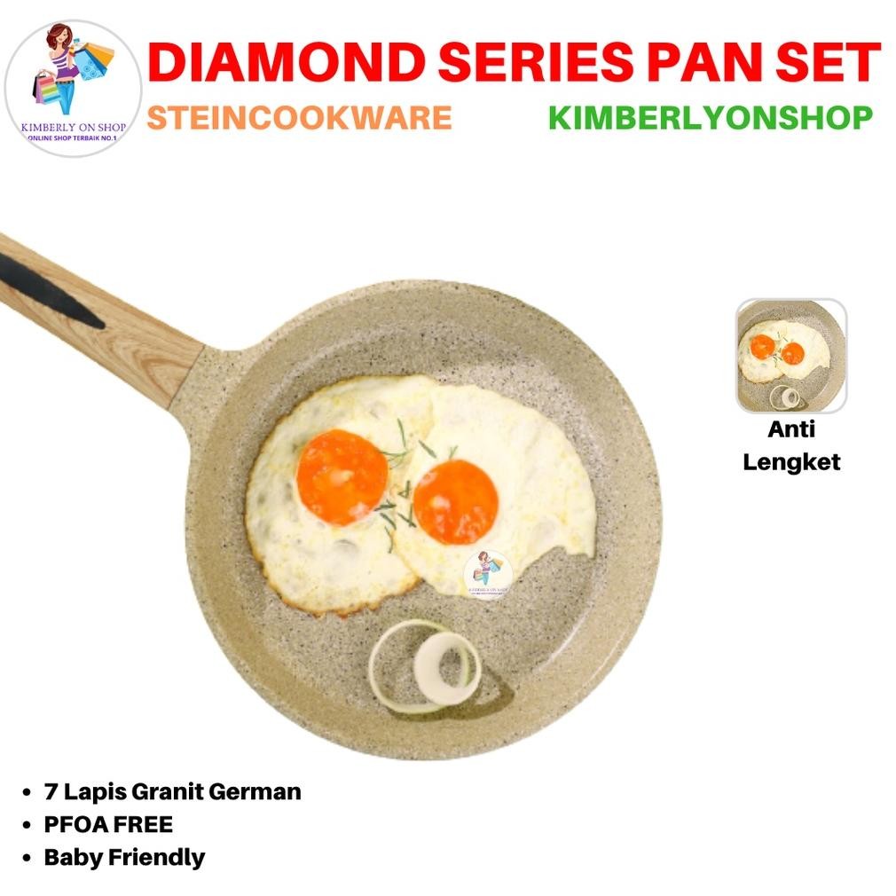 Frypan & Casserole Paket Diamond Series Set Granite Stein Cookware Trend