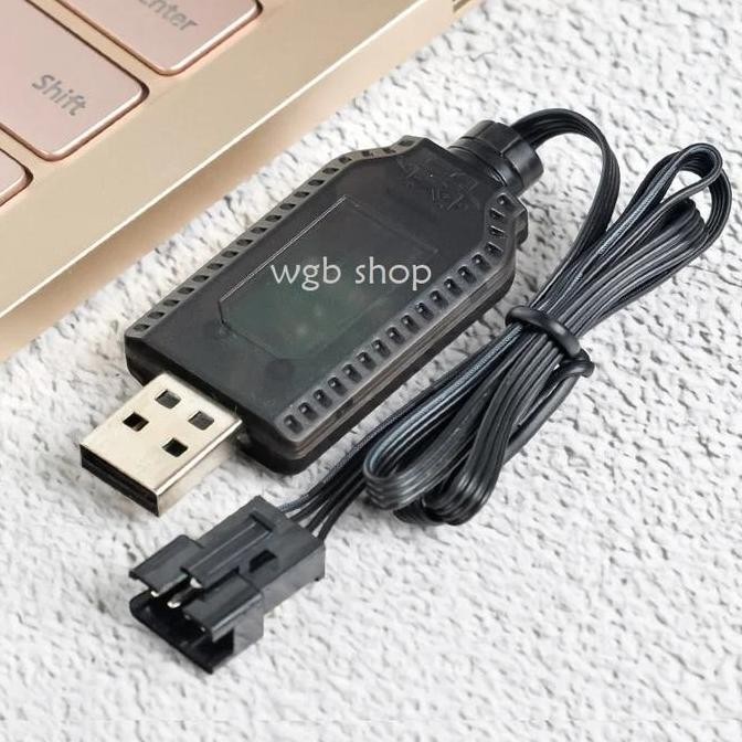 ready Kabel USB Charger 4pin 7,4v , kabel charger 7,4v soket hitam 4 pin