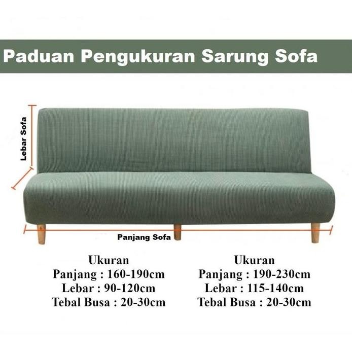 ready Sarung Sofa Bed Polos /Penutup Sofa Polos Elastic