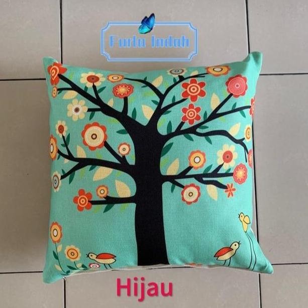 sarung bantal sofa sarung bantal kursi motif putih bunga/hijau pohon/gajah 4545cm murah