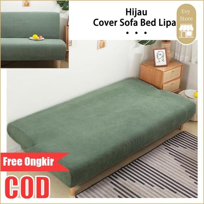 Evy Store Sarung Sofa Cover Sofa Bed Sarung Sofa Bed Tebal SOFA COVER ELASTIS Motif Polos murah