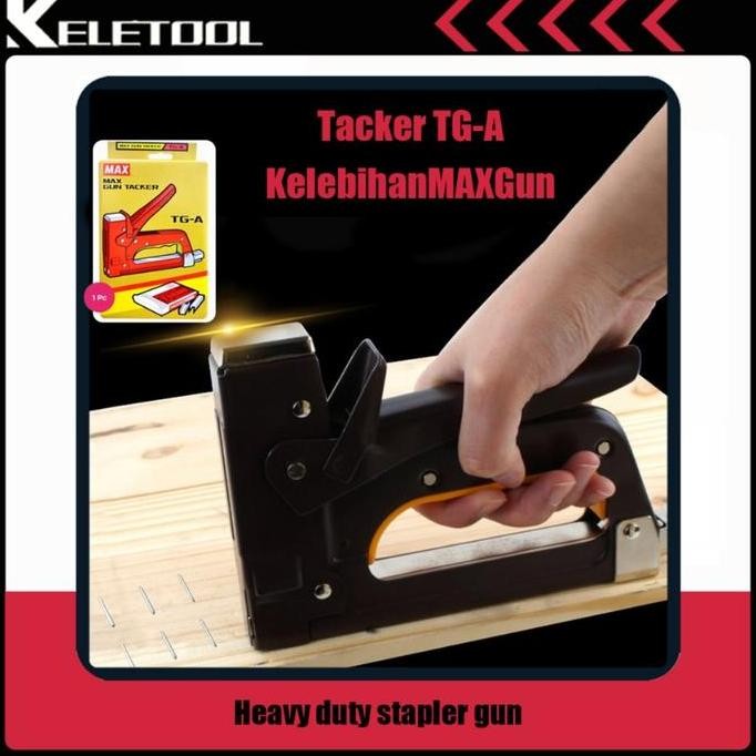 

100% OriginalStapler Tembak Gun Tacker TG-A Max Original Guntacker Alat Stapler Tembak Max Isi Staples Gun Tacker T3-10MB Klip Tembak Stationery