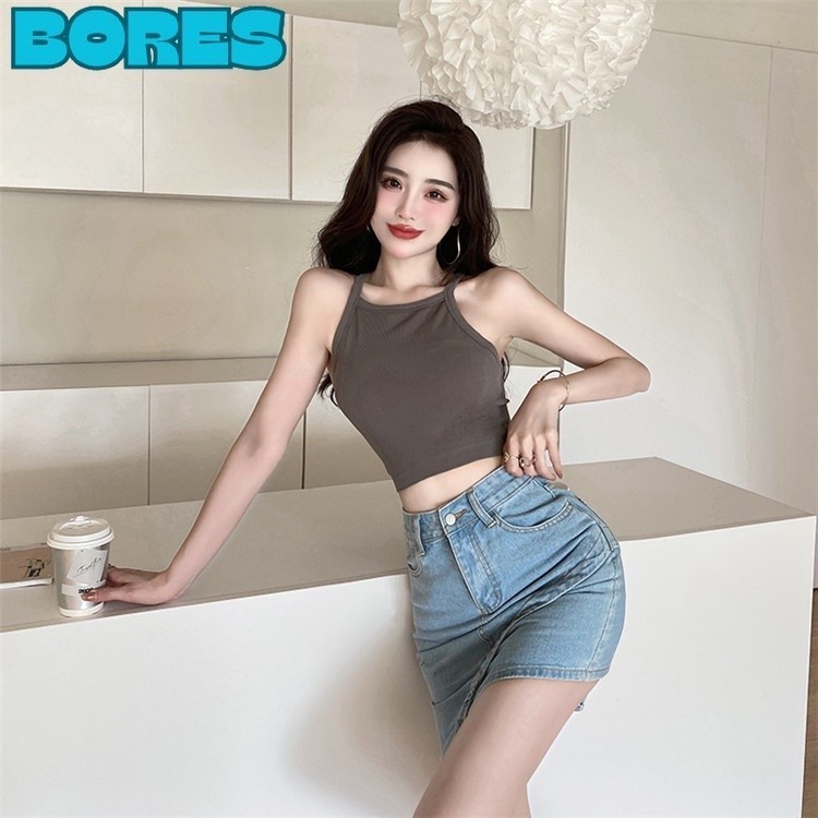 BORES Tanktop Bra Wanita Tanpa Kawat 6560 Bra Fashion Wanita Turtle Neck Sexy Crop Top Elastis Bra C