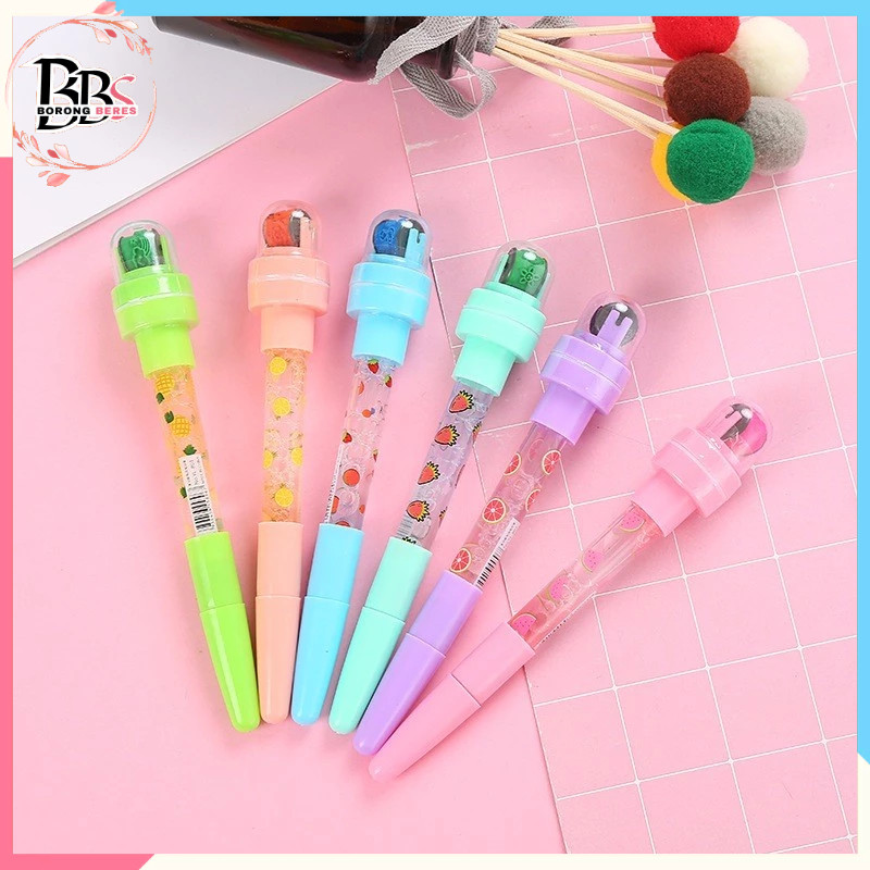 

BORES Pena Gel Gelembung Bubble Light 5 in 1 Segel Rol Cahaya Segel Anak-Anak Bolpoint Kreatif Ajaib Pulpen Multi Fungsi Roller Seal Anak Sihir Kreatif Pulpen Pena Hadiah Sekolah