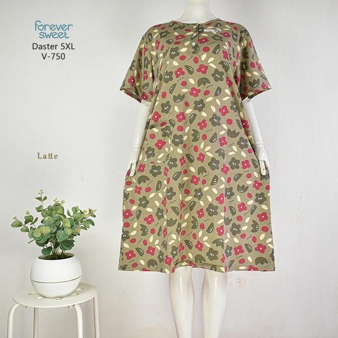 ready stock Daster 5XL Forever Sweet Baju Tidur Wanita Jumbo Busui murah