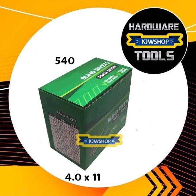 (Expert) Paku Rivet 540 : 4mm x 11mm DOS isi 1000pcs Blind Rifet AP Dos Kuning 1 Dos 1000 pcs Murah 
