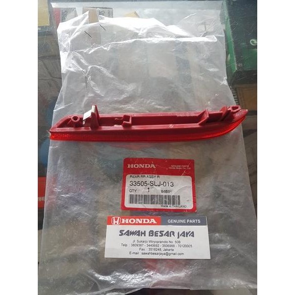 Mata Kucing atau Reflektor Bumper Bemper Belakang Honda Jazz RS GE8 2012 2013 dan CRV RM 2013 2014 2