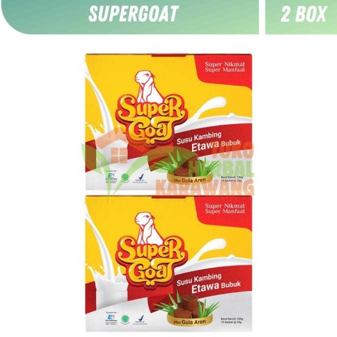 

(Expert) [FREE GOODIEBAG + LM 0,001] Supergoat Paket 2 Box Susu Kambing Etawa Plus Gula Aren 100% Organik