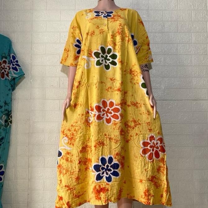 ready stock Daster Jumbo Sunan LD 130 Kencana Ungu Label Hitam Busui Kancing Baju Wanita Baju Santai