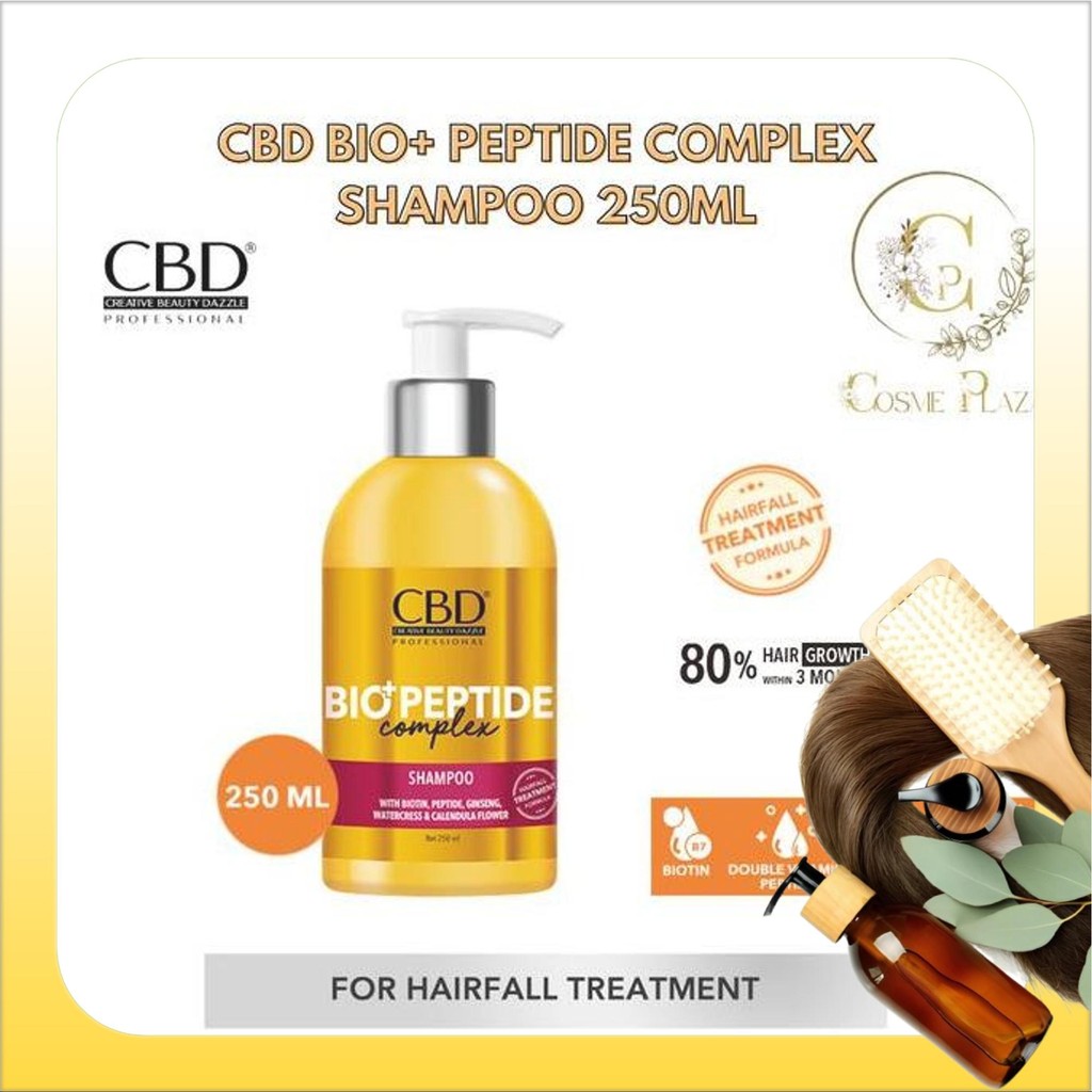 cbd bio+peptide complex shampoo 250ml | rambut rontok grab