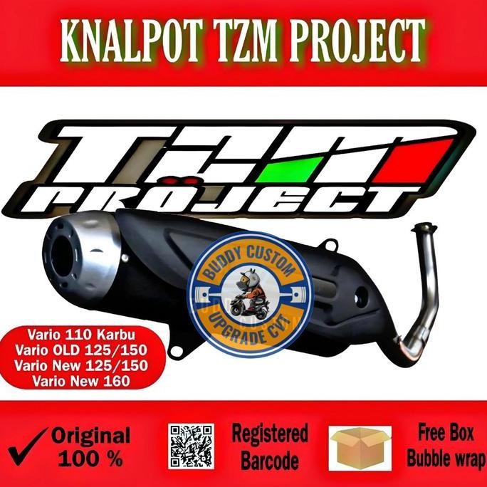 Murah Knalpot Tzm Project Vario Old New 125/150/160 Nmax Aerox Beat Scoopy Mio M3 Soul Gt Knalpot Tz