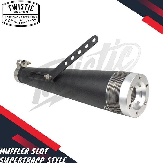 Sale Knalpot Muffler Silencer Slip On Slot Supertrapp Style Motor Royal Enfield W175 W250 Sr400 Harl