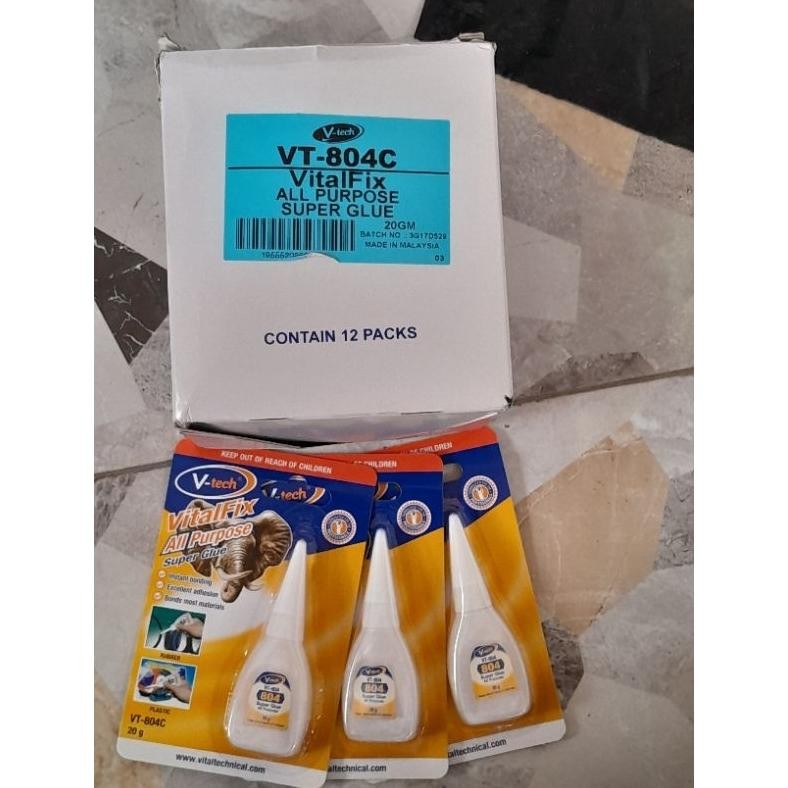

Paket Lem Korea/Lem Super Glue/Lem Gajah - Vitalfix Super Glue 20Gr Super