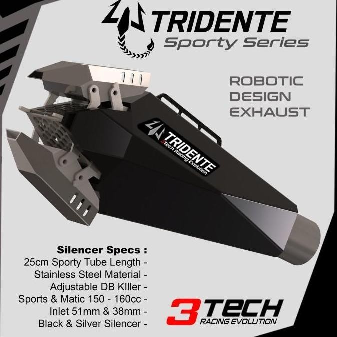 Murah Sport 150Cc-160Cc Fullsystem Knalpot Tridente Scorpion Robotic Design Cbr150R Gsxr150 R15 Satr