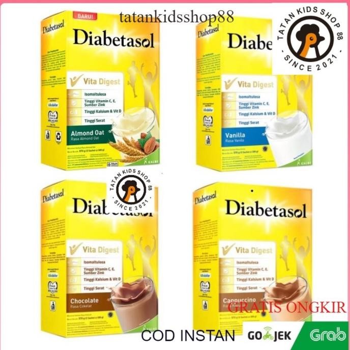

(Expert) Diabetasol 570gr Susu Rasa Vanilla Coklat Capucino Nutrisi Pengganti Makan Kontrol Gula Darah