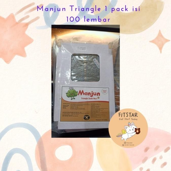 

(Expert) Manjun Triangle Nori 1pack (100lembar) Onigiri Sushi Nori Halal