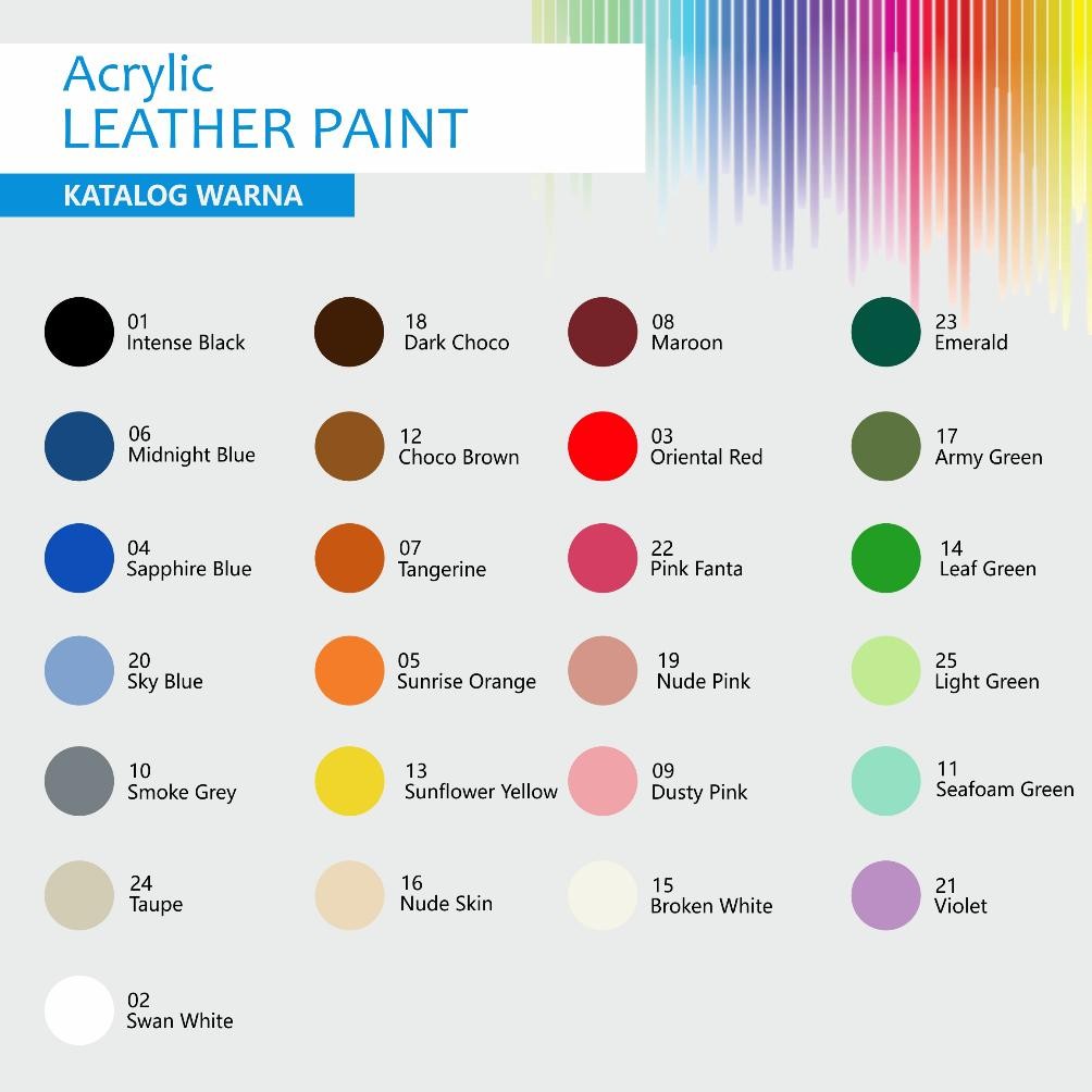 

SKYE CAT SEPATU Cat Tas, Cat Jaket, Cat Kulit, Cat Kanvas, Cat Lukis - 50 ML Terlaris