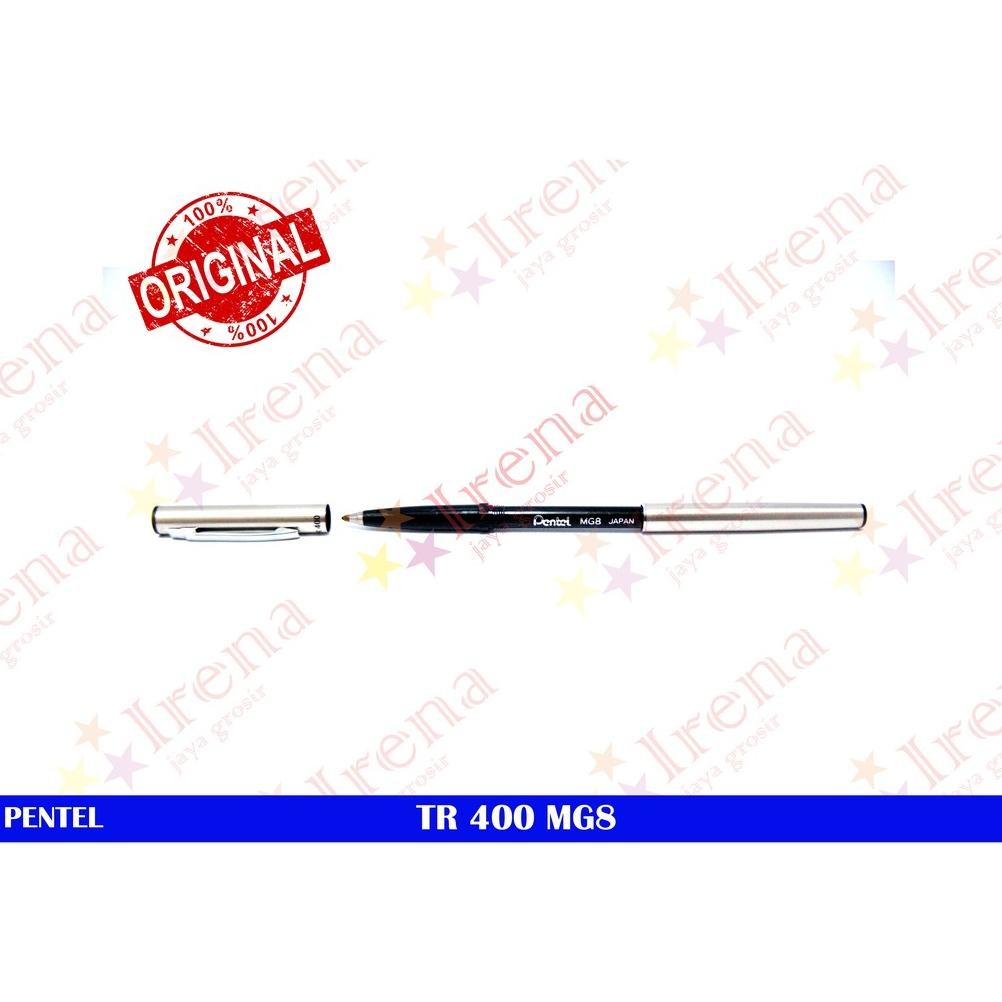 

Pulpen Gel Metal Pentel Tr400 0.8Mm Slim Rolling Writer - Pena Besi Elegan Original