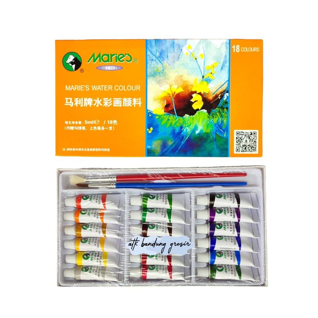 

Maries Water Colour E1327 - 18 Warna / Maries Cat Air 18 Warna 5 ML Set Terlaris