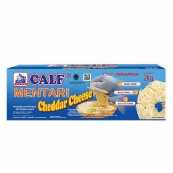 

(Expert) Calf Mentari Cheddar Cheese 2 Kg keju parut